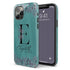 Monogram Teal & Purple Flowers iPhone Case